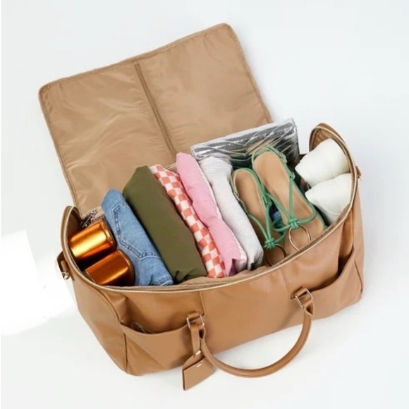 Garment Convertible Camel Duffel Bag - Picture 2 of 7